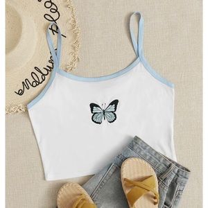 Blue Butterfly tank top